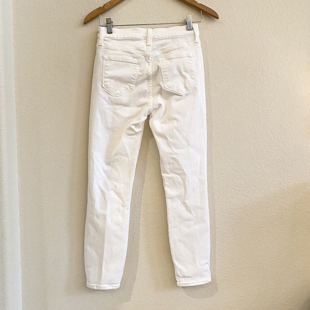 J Crew White Jeans Womens Size‎ 27 Blue Lookout High Rise Skinny Distressed - Picture 7 of 9
